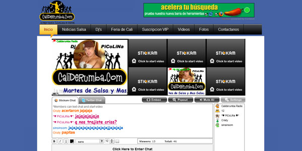 the homepage